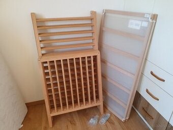 Dvě IKEA postýlky SNIGLAR a příslušenství