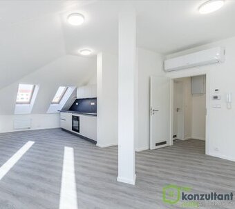 Pronájem stylového podkrovního byty 1+kk, 31,03 m2 - Brno - - 1