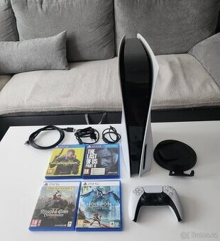 PlayStation 5 s mechanikou + 4 hry (CZ lokalizace)