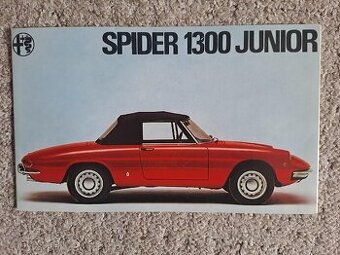 Prospekt Alfa Romeo 1300 Junior spider, tovární, dobový