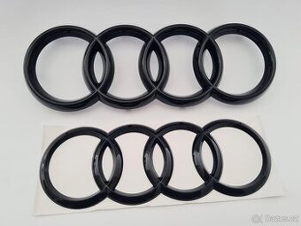 AUDI - Čierne lesklé znaky