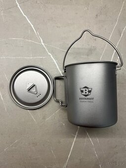 Titanový hrnec 750 ml + 400 ml + varič