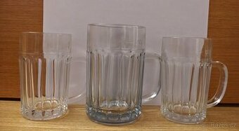 Prodám pivní sklenice retro, vzor Brabec.