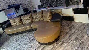 Kožená sedací souprava do L