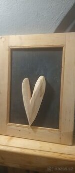 Obraz a zrcadlo ze starých rámů oken