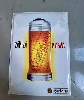 Plechová cedule Gambrinus