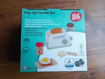 Kid land dřevěný toustovač set
