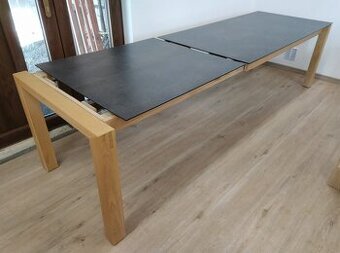 Sleva - Nový rozkládací stůl HPL+ masiv 90x180+100cm
