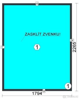 Pevné okno RAL 7016 Antracit 1794 x 2265