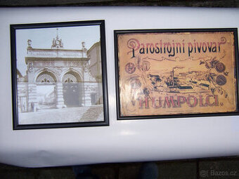 obrázek a reklama pivovarů, Humpolec a Plzeň