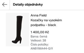 Prodám Anna Field kozačky