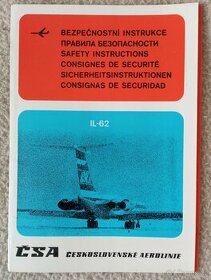 Letectvi IL-62 katalog,prospekt bezpečnostni instrukce