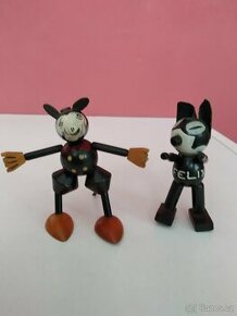 Dřevěné postavičky-Felix a Mickey Maus