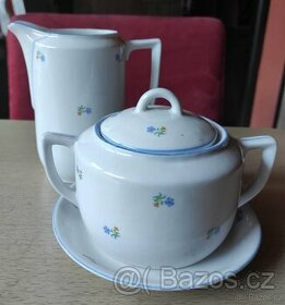 Porcelánová cukřenka s mlékovkou - 1