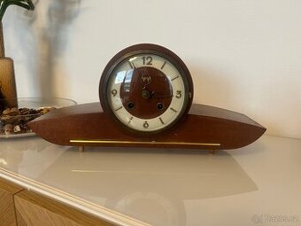 RETRO Stolní Německé hodiny Weimar 70.leta