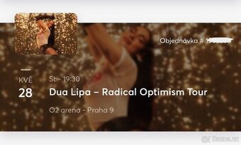 Prodám 2 lístky na Dua Lipu - Praha, 28.5.2025