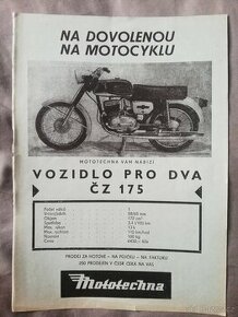 ČZ 175/477/1 POSILUBE, ORIGINÁL PROSPEKT MOTOTECHNA, - 1