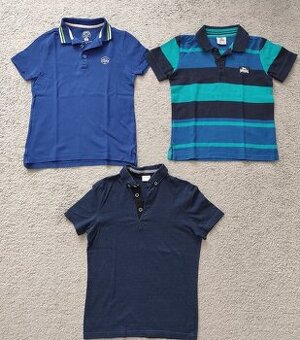 3x polo triko, vel. 7-9 let, zn.F&F, Lonsdale