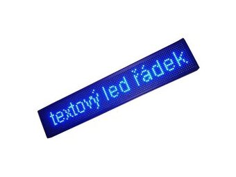 Reklamní LED panel s pohyblivým textem, 1 metr, modrý - 1