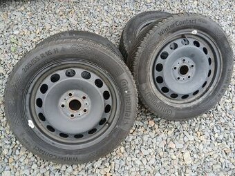 Plechová kola,sada,5x112,ET48,CONTI,205/55 R16,2x9,5/2x8mm