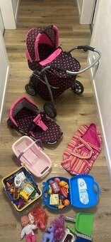 Kočárek pro panenky a hračky pro holčičku