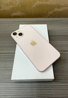 Apple iPhone 13 128GB růžová, pěkný stav, baterie 100%