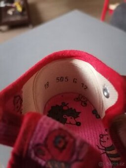 Dětské bačkůrky velikost 18
