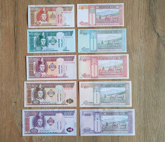 5 bankovek z Mongolska