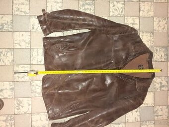 koženná retro bunda a kalhoty