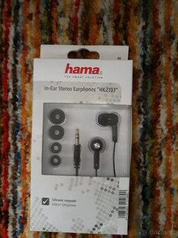 Sluchátka Hama s nástavci - nepoužité