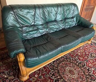 Rustikální kožená sedačka,6086