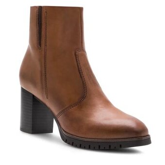 ♥️ Dámské kotníkové boty / polokozačky kožené hnědé Lasocki
