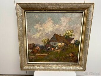 Obraz olejomalba, Autor: akad.mal.Oldřich Slavík nar.1912