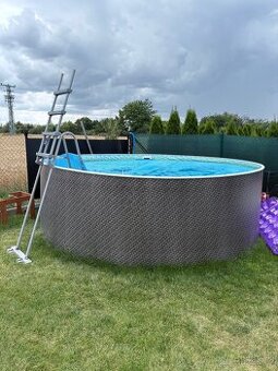 Bazén Azuro Vario ratan 3,6x1,2m + solární ohřev + filtrace