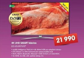 LG TV 65" 164cm 4K UHD HDR AI s Magic ovladačem, top stav