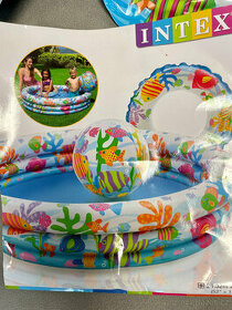 Dětský nafukovací bazén INTEX set (bazén+míč+kruh) - 1