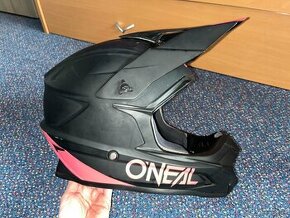 Motokrosová Helma O'Neal 1SRS Solid Černo-Růžová
