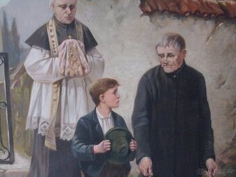 Starý obraz z roku 1903 - Poslední cesta