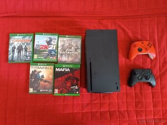 Xbox series X + 2 ovladače, Mafia trilogy + 4 další hry
