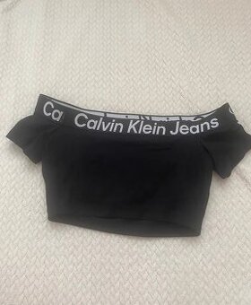 Calvin Klein Crop top/triko na ramena XS