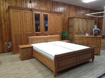 ,,,,ZAMLUVENO,,,,DŘEVĚNÁ LOŽNICE SUPER CENA ZA KOMPLET
