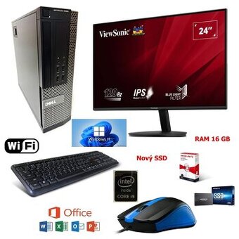 SET DELL,i5,16GB RAM,SSD,VIEWSONIC 24´,WIN 11,záruka