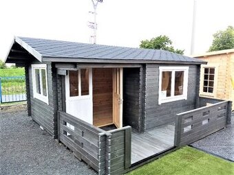 Zahradní domek s terasou Gloria 500 x 500 cm, 34 mm