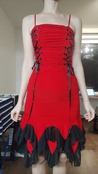 Červené šaty velikost S (36)