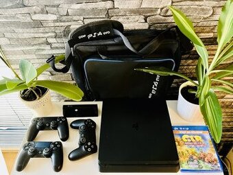 PlayStation 4 Slim 500 GB │ TOP VÁNOČNÍ KOMPLET │ 3 ovladače
