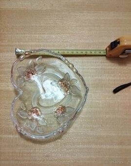 sklo Walther glass. Srdce