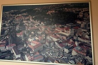 Velkoformátový obraz – Zelný trh Brno letecký snímek