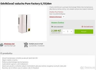 Odvlhcovac Pure Factory 0,75l
