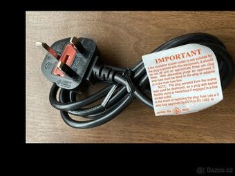 Napájecí kabely pro notebook a PC/monitor, UK koncovka