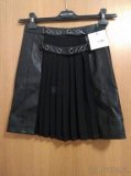 Koženková plisovana sukně vel. 34